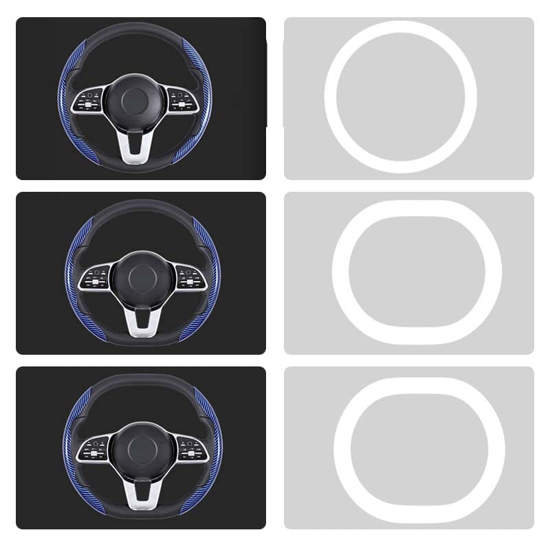 Universal Laser Carbon Fiber Pattern Steering Wheel Cover