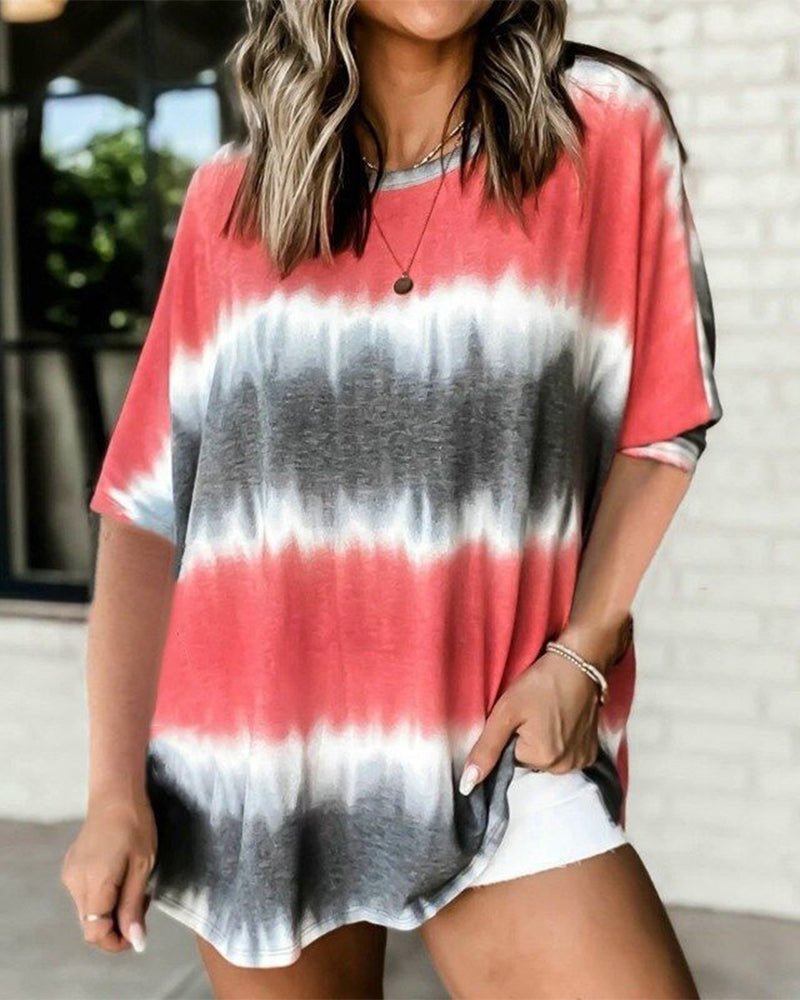 Tie Dye T-shirt with Short Sleeves