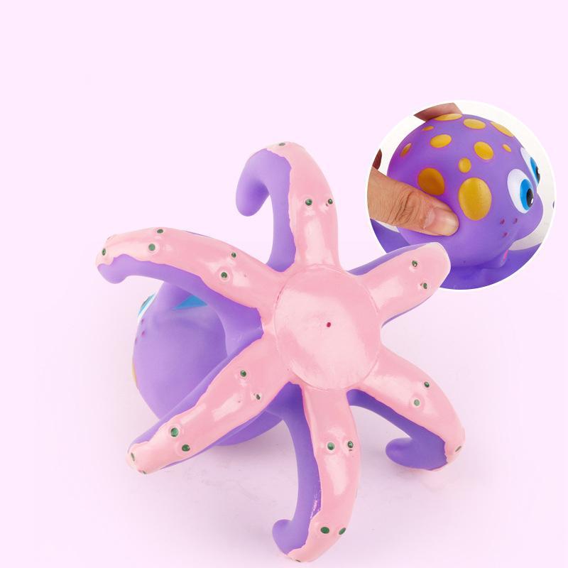 Floating Purple Octopus with 3 Hoopla Rings