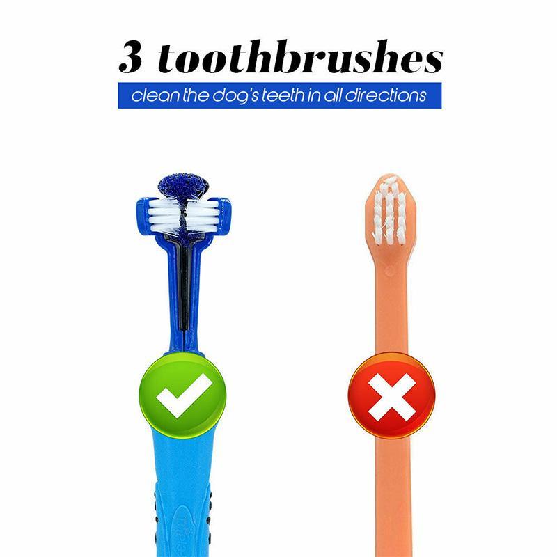 Three Sided Pet Toothbrush