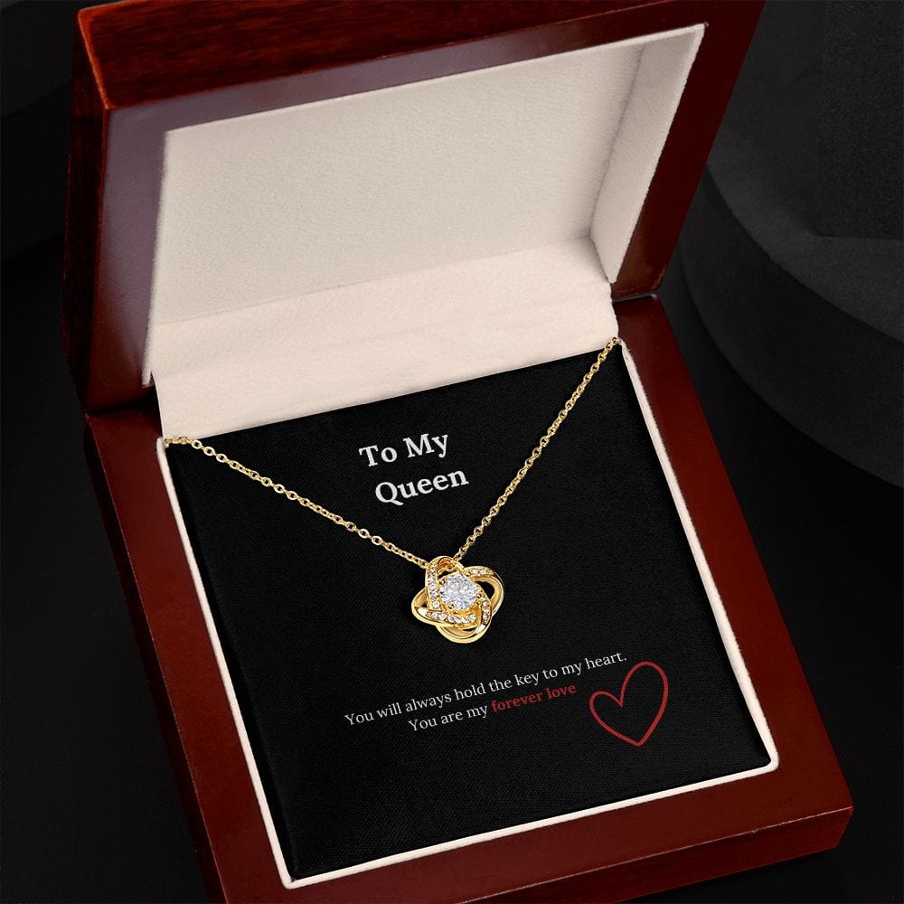 To My Queen, My Forever Love - Love Knot Necklace