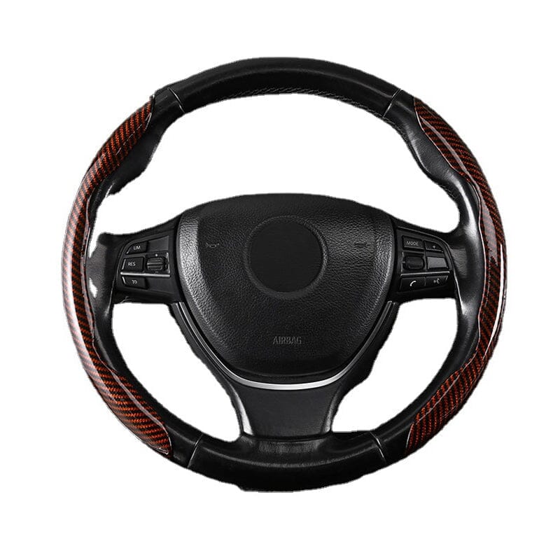 Universal Laser Carbon Fiber Pattern Steering Wheel Cover