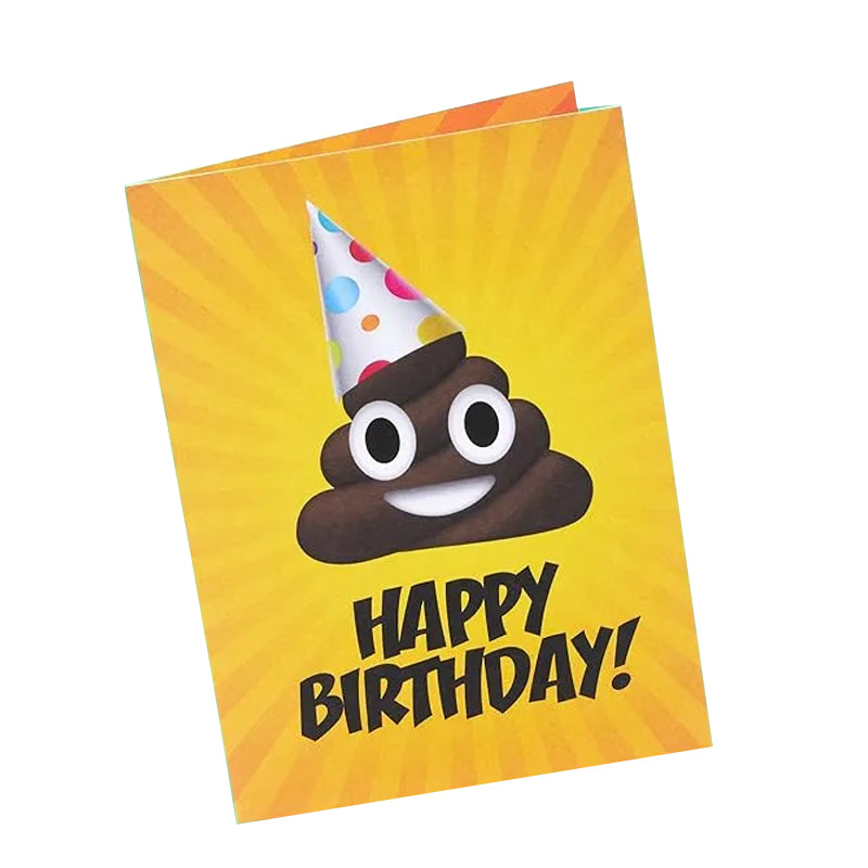 Plays & Sings Poo Plush Happy Birthday Card