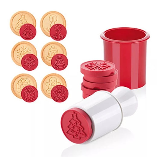 Non-Stick Cookie Stamp & Cutter (6 Patterns Set)