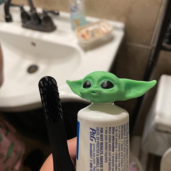 Baby Yoda & Shrek Toothpaste Topper