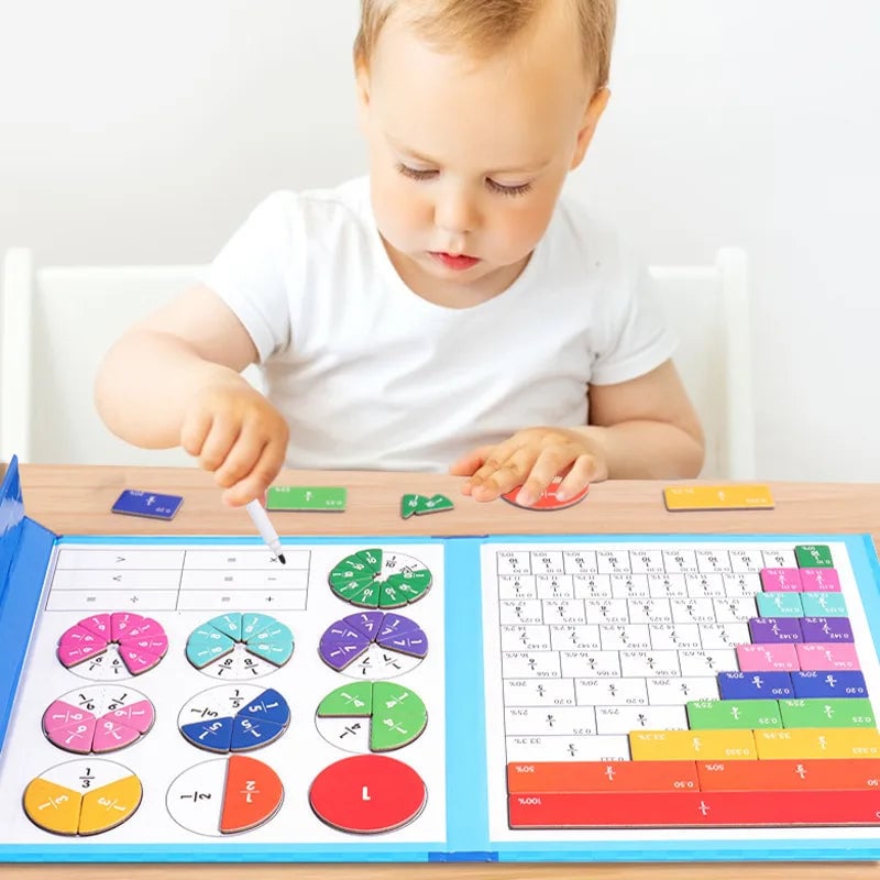 Montessori Magnetbuch Bruchteilspuzzle für Kinder